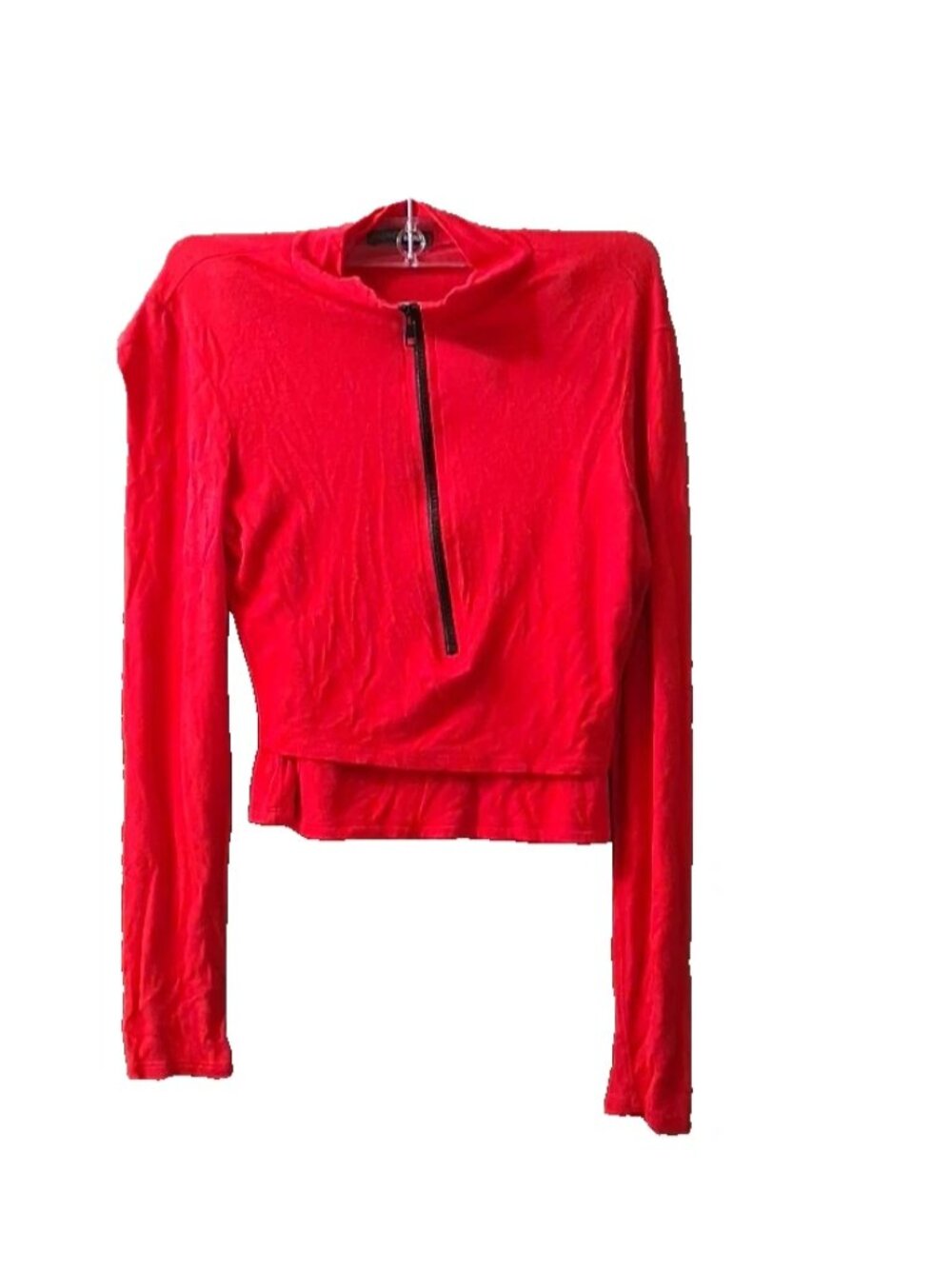 Fashion Nova Women's S Red Zipper Closure Cropped Top & Mini Skirt 2 Pc. Set
